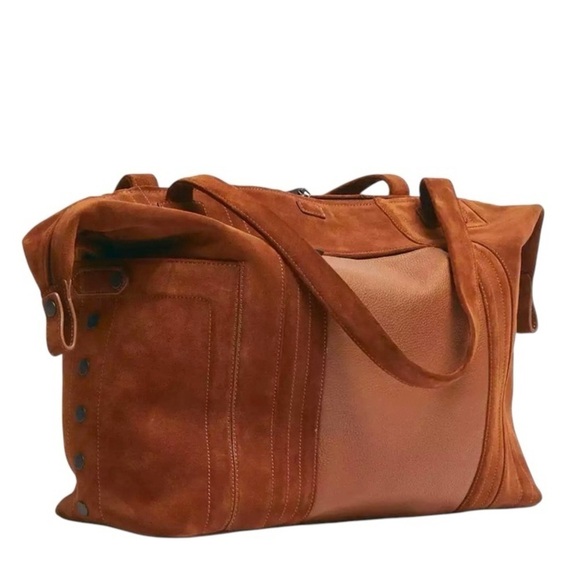 Hammitt Otis Weekender Mahogany Suede and Bronze - Picture 5 of 9